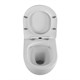 BELBAGNO Uno Унитаз подвесной безободковый с сиденьем дюропласт soft close, белый BB7306CHR/SC - фото 275585
