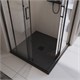 BELBAGNO Uno Поддон квадратный из искусственного мрамора в комплекте с сифоном с чёрной матовой декоративной накладкой, черный, размер 90x90 см TRAY-MR-UNO-A-90-35-NERO-NO - фото 275595