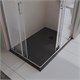 BELBAGNO Uno Поддон прямоугольный из искусственного мрамора в комплекте с сифоном с чёрной матовой декоративной накладкой, черный, размер 120x80 см TRAY-MR-UNO-AH-120/80-35-NERO-NO - фото 275629