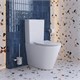 BELBAGNO Flay-R Чаша унитаза безободкового со смывом "Торнадо" с сиденьем дюропласт soft close, P-trap, белый BB2149CP-TOR/SC - фото 275808