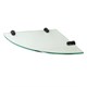 WASSERKRAFT K-533BLACK Полка стеклянная угловая, черный WASSERKRAFT 533B - фото 275851