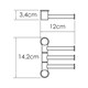 WASSERKRAFT K-1053BRUSHED GOLD Держатель полотенец тройной, золото WASSERKRAFT 1053BG - фото 276005