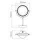 WASSERKRAFT K-1005 Зеркало с LED-подсветкой двухстороннее, стандартное и с 3-х кратным увеличением, хром WASSERKRAFT 1005 - фото 276258