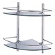 WASSERKRAFT K-3122 Полка стеклянная двойная, хром WASSERKRAFT 3122 - фото 276423