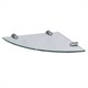 WASSERKRAFT K-533 Полка  стеклянная угловая, хром WASSERKRAFT 533 - фото 276583