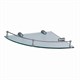 WASSERKRAFT K-544 Полка стеклянная угловая, хром WASSERKRAFT 544 - фото 276805
