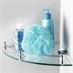 WASSERKRAFT K-544 Полка стеклянная угловая, хром WASSERKRAFT 544 - фото 276806