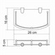 WASSERKRAFT K-588 Полка стеклянная, хром WASSERKRAFT 588 - фото 277101
