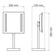 WASSERKRAFT K-1007 Зеркало с LED-подсветкой, 3-х кратным увеличением, хром WASSERKRAFT 1007 - фото 277188