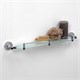 WASSERKRAFT Nau K-7744 Полка стеклянная с бортиком, хром WASSERKRAFT 7744 - фото 277952