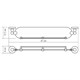 WASSERKRAFT Nau K-7744 Полка стеклянная с бортиком, хром WASSERKRAFT 7744 - фото 277954