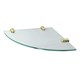 WASSERKRAFT K-533BRUSHED GOLD Полка  стеклянная угловая, золото WASSERKRAFT 533BG - фото 278176