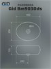 GID Раковина Bm9030ds 53384 накладная черная матовая 40x30x13.5 GID-53384 - фото 279278