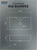 GID Раковина Bm9092 53353 накладная черная матовая 55x31x14 GID-53353 - фото 279295
