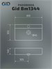 GID Раковина Bm1344 53361 накладная черная матовая 61x35.5x14 GID-53361 - фото 279304