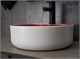 GID Раковина N9013LS 52237 накладная красная матовая / белый графит 40x40x13 GID-52237 - фото 279452