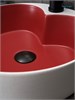 GID Раковина N9013LS 52237 накладная красная матовая / белый графит 40x40x13 GID-52237 - фото 279454