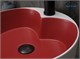 GID Раковина N9013LS 52237 накладная красная матовая / белый графит 40x40x13 GID-52237 - фото 279455