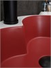 GID Раковина N9013LS 52237 накладная красная матовая / белый графит 40x40x13 GID-52237 - фото 279456