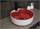 GID Раковина N9013LS 52237 накладная красная матовая / белый графит 40x40x13 GID-52237 - фото 279457