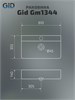 GID Раковина Gm1344 52236 накладная серая матовая 61x35.5x14 GID-52236 - фото 279468