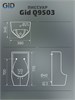 GID Подвесной писсуар Q9503 91107 белый 38x34x77 GID-91107 - фото 280041