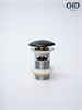 GID Донный клапан  с переливом Blm100-1 74407K черный матовый 7x7x10 GID-74407K - фото 280085
