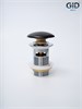 GID Донный клапан  с переливом Blm100-1 74407K черный матовый 7x7x10 GID-74407K - фото 280086