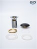 GID Донный клапан  с переливом Blm100-1 74407K черный матовый 7x7x10 GID-74407K - фото 280089