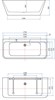 AQUANET Family Ванна акриловая асимметричная отдельностоящая / пристенная размер 170x75 см, цвет белый / черный AQUANET-13775-GW-MB - фото 280243