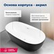 AQUANET Family Ванна акриловая овальная отдельностоящая / пристенная размер 170x80 см, цвет черный AQUANET-155778-GW-MB - фото 280261
