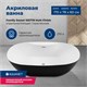 AQUANET Family Ванна акриловая овальная отдельностоящая / пристенная размер 170x80 см, цвет черный AQUANET-155778-MW-MB - фото 280274