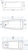 AQUANET Family Ванна акриловая асимметричная отдельностоящая / пристенная размер 170x80 см, цвет белый / черный AQUANET-90778-GW-MB - фото 280284