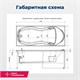 AQUANET Tessa Ванна акриловая прямоугольная встраиваемая / пристенная размер 170x70 см, цвет белый AQUANET-242925 - фото 280327