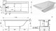 AQUANET Bright Stone Ванны из искусственного камня прямоугольная пристенная размер 170x75 см, цвет белый AQUANET-AQ-00332882 - фото 280346