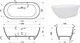 AQUANET Family Stone Ванны из искусственного камня овальная отдельностоящая размер 170x80 см, цвет белый AQUANET-AQ-00332887 - фото 280363