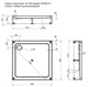AQUANET GL180 Душевой поддон квадратный размер 90x90 см, цвет белый AQUANET-265570 - фото 282704