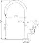 AQUANET Steel Смеситель для кухни, цвет сталь AQUANET-225488 - фото 283042