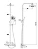 AQUANET Gotic Душевая стойка, цвет черный AQUANET-AF440-72-S-B - фото 283145
