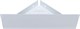 AQUANET Полка Магнум 28x28 белая матовая, угловая AQUANET-302237 - фото 283378