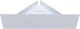 AQUANET Полка Магнум 28x28 белая матовая, угловая AQUANET-302237 - фото 283379