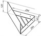 AQUANET Полка Магнум 28x28 черная матовая, угловая AQUANET-302225 - фото 283384