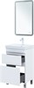 AQUANET Slim Тумба под раковину напольная ширина 50 см, цвет белый AQUANET-346041 - фото 286151