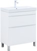 AQUANET Slim Тумба под раковину напольная ширина 70 см, цвет белый AQUANET-346043 - фото 286191