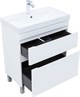 AQUANET Slim Тумба под раковину напольная ширина 70 см, цвет белый AQUANET-346043 - фото 286196