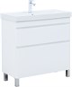 AQUANET Slim Тумба под раковину напольная ширина 80 см, цвет белый AQUANET-346044 - фото 286204
