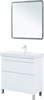 AQUANET Slim Тумба под раковину напольная ширина 80 см, цвет белый AQUANET-346044 - фото 286215
