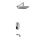 WASSERKRAFT A13028 Встраиваемый комплект для ванны с изливом и верхней душевой насадкой, хром WASSERKRAFT A13028