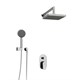 WASSERKRAFT A14028 Встраиваемый комплект для душа с верхней душевой насадкой и лейкой, хром WASSERKRAFT A14028