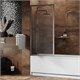 WASSERKRAFT Abens 20W Стеклянная шторка для ванны ширина 80 см профиль - никель / стекло - прозрачное WASSERKRAFT 20W01-80BN - фото 290034